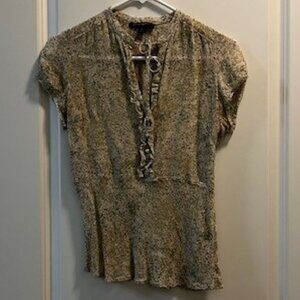 Banana Republic Short Sleeve Sheer Blouse sz 6